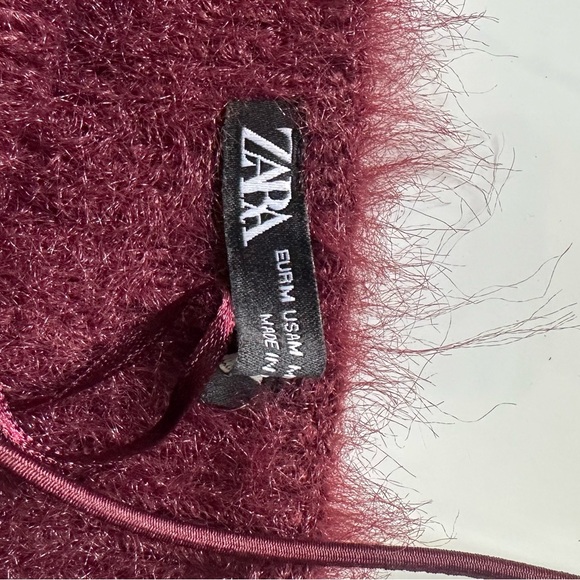 ZARA Crop Top Burgundy - Picture 4 of 5